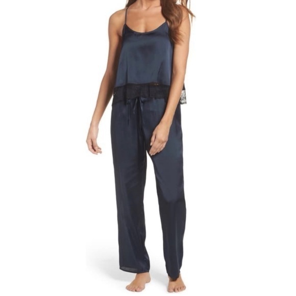 Chelsea 28‎ " in my dreams" Satin PJ Pant  Teal Blue Size Medium - Picture 1 of 3